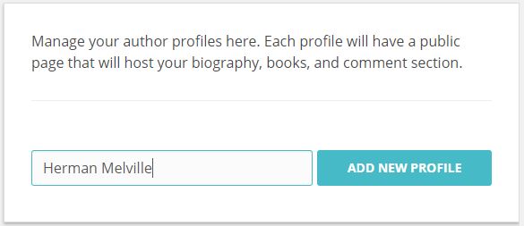 Create author profile