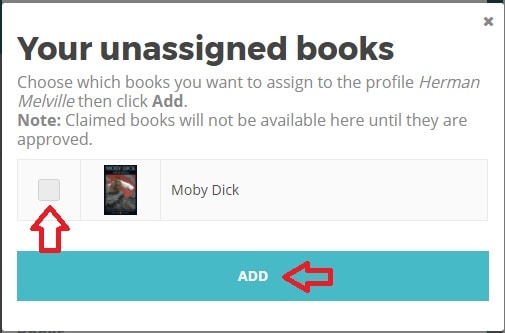 Select books for your Author page