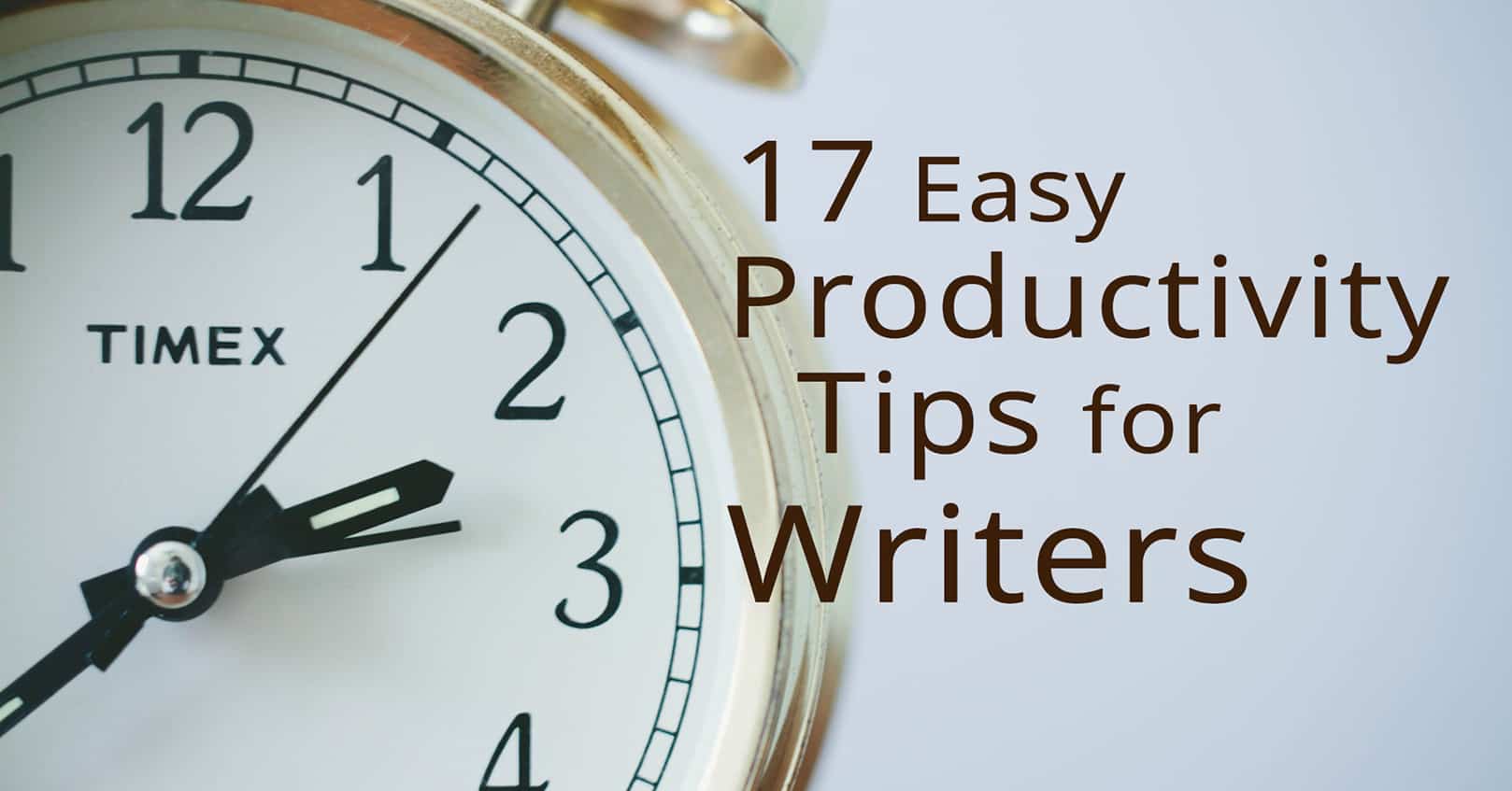 Productivity tips for writers