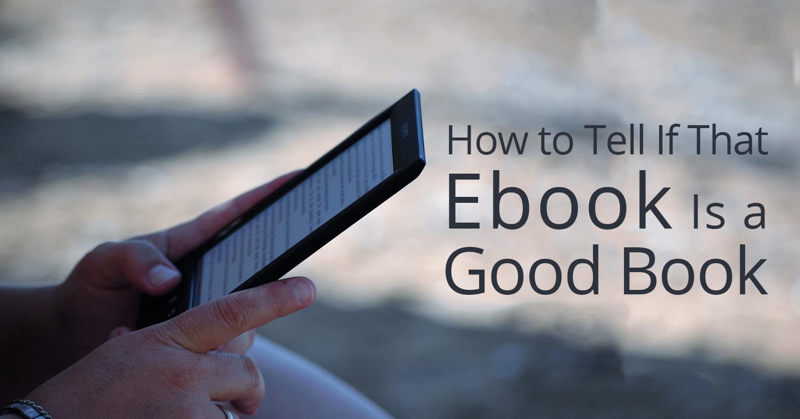 how to tell if an ebook is a good book