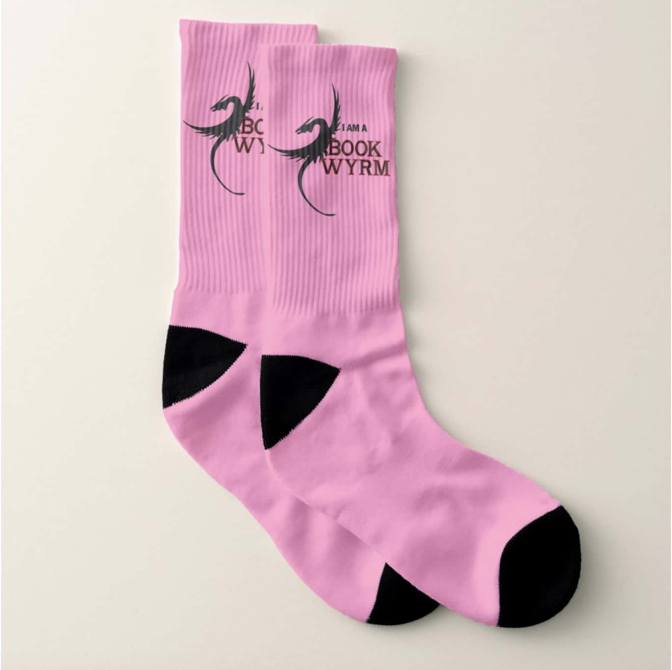 pink book wyrm socks