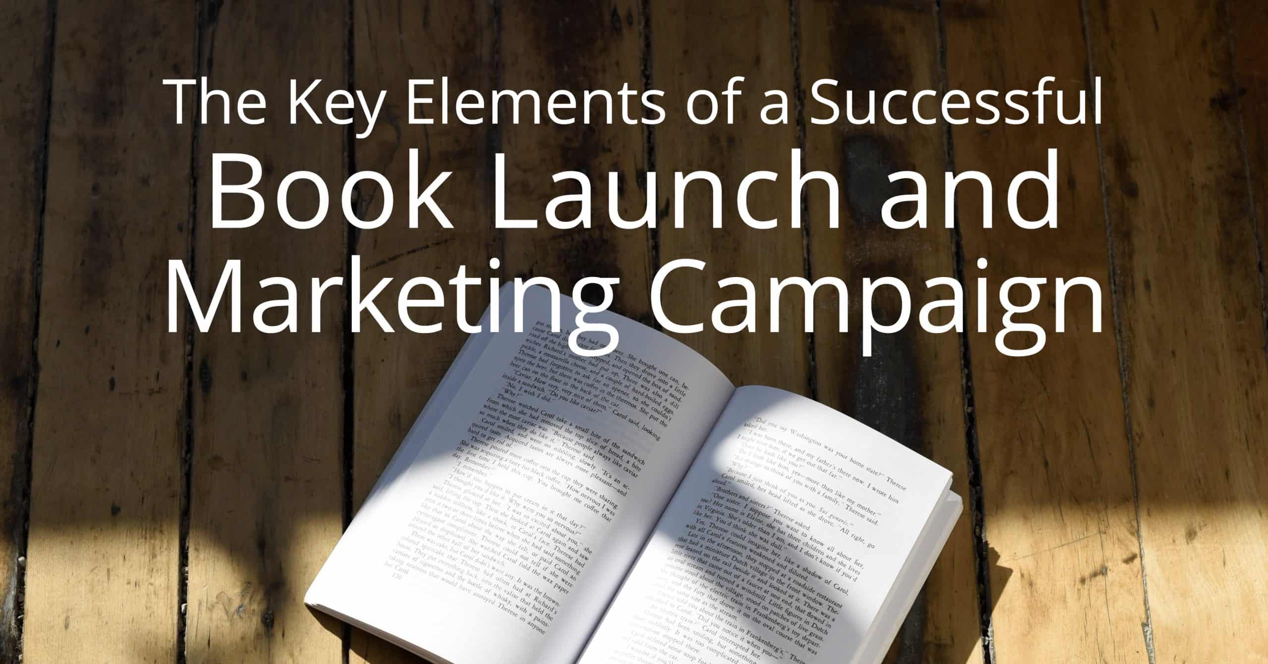 book launch and marketing campaign