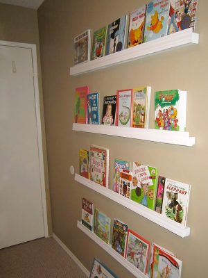 front facing shelves