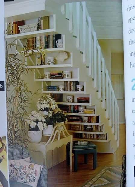 under stairs bookshelves