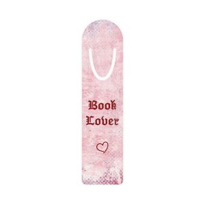 Book Lover - Grunge-Style Metal Bookmark | Aesthetic Reading Gift for Bibliophiles