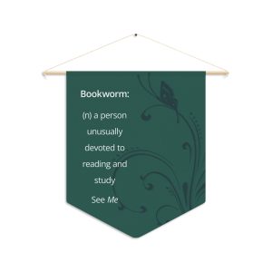 Bookworm Definition Pennant | Literary Wall Flag for Readers, Book Clubs & Libraries