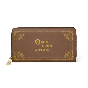 Once Upon a Time Zipper Wallet | Fairy Tale-Inspired Leather Wallet for Book Lovers