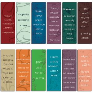 Printable Book Quote Bookmark Bundle | 12 Literary Bookmarks with Reader Quotes