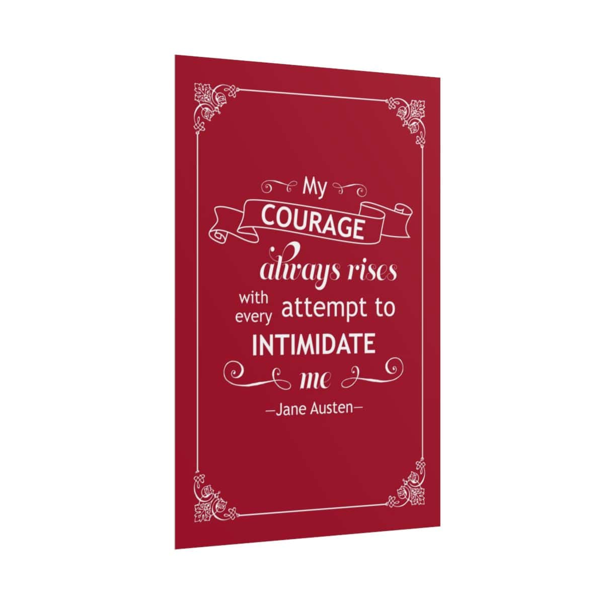 My Courage Always Rises - Pride and Prejudice Poster | Feminist Jane Austen Quote Wall Art for Book Lovers - Image 5
