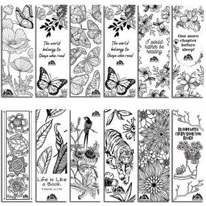 nature coloring bookmarks