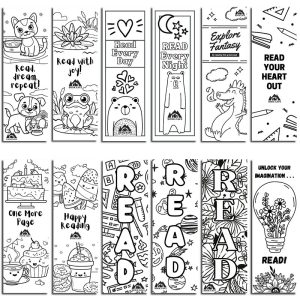 read coloring bookmarks