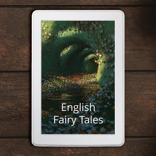 eBook cover for English Fairy Tales – 99¢ folk and fairy story collection featuring Tom Tit Tot and other drolls; includes EPUB and MOBI file formats