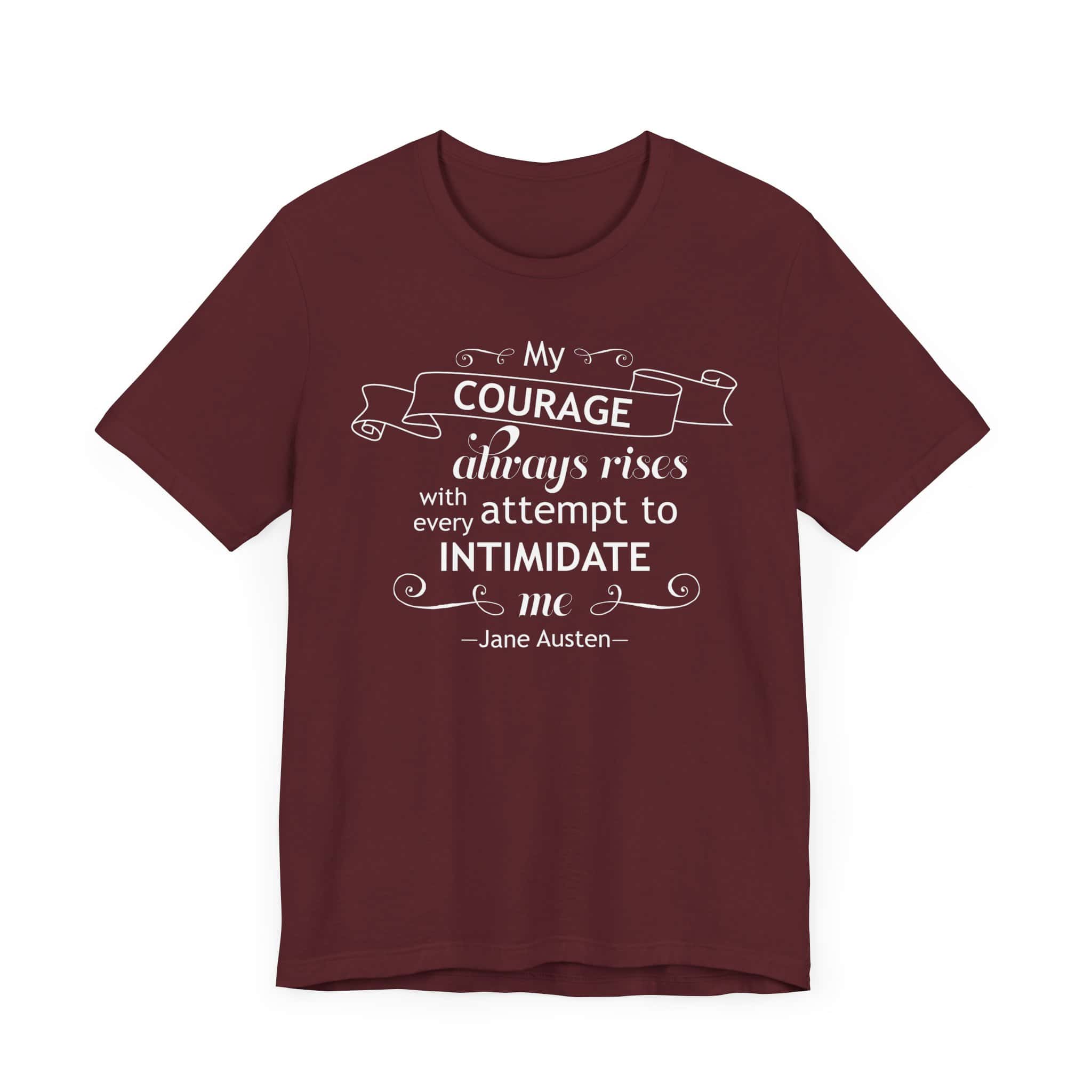 My Courage Always Rises T-Shirt – Elizabeth Bennet Quote Shirt | Feminist Jane Austen Tee - Image 12