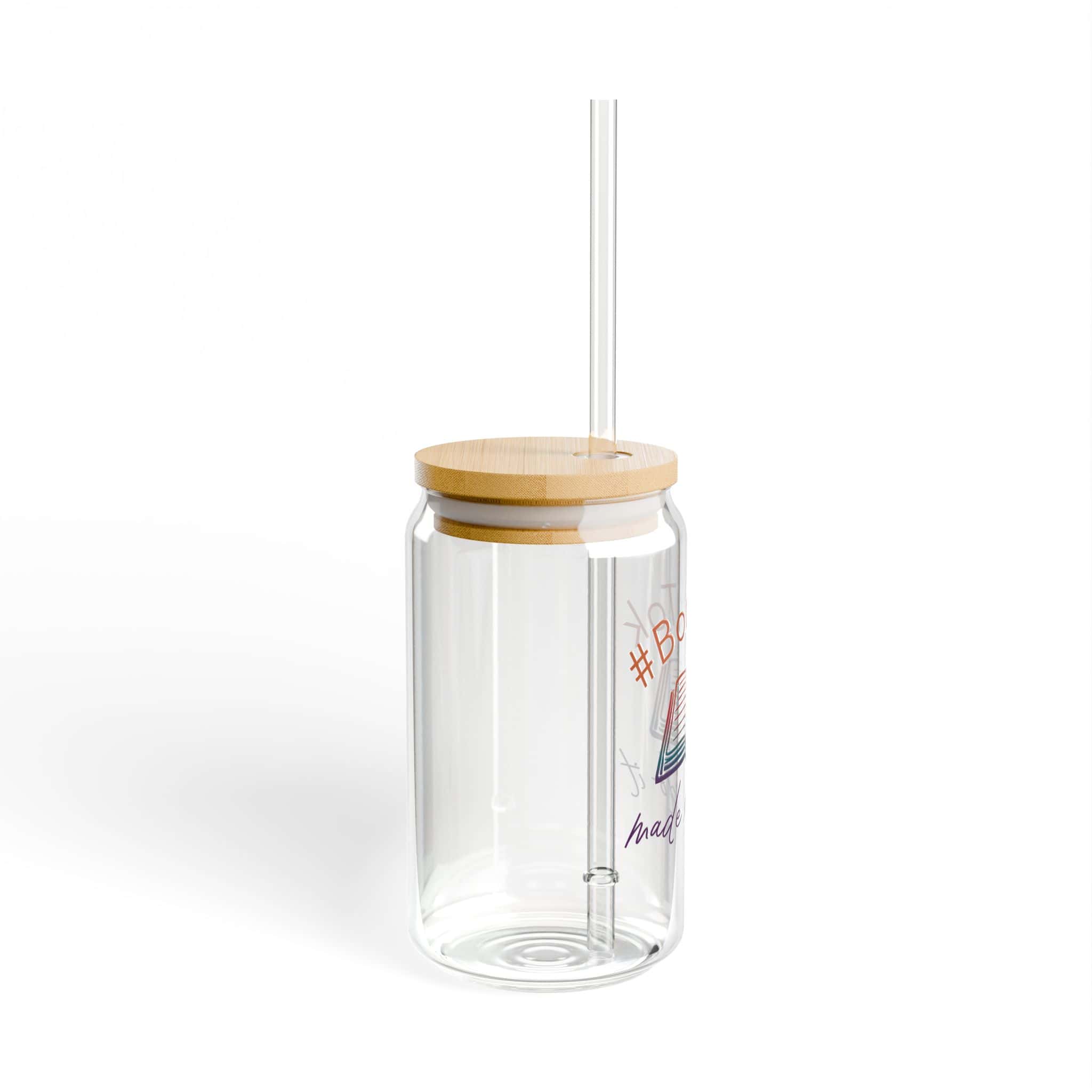 BookTok Made Me Do It | 16oz Aesthetic Sipper Glass with Lid & Straw - Image 2