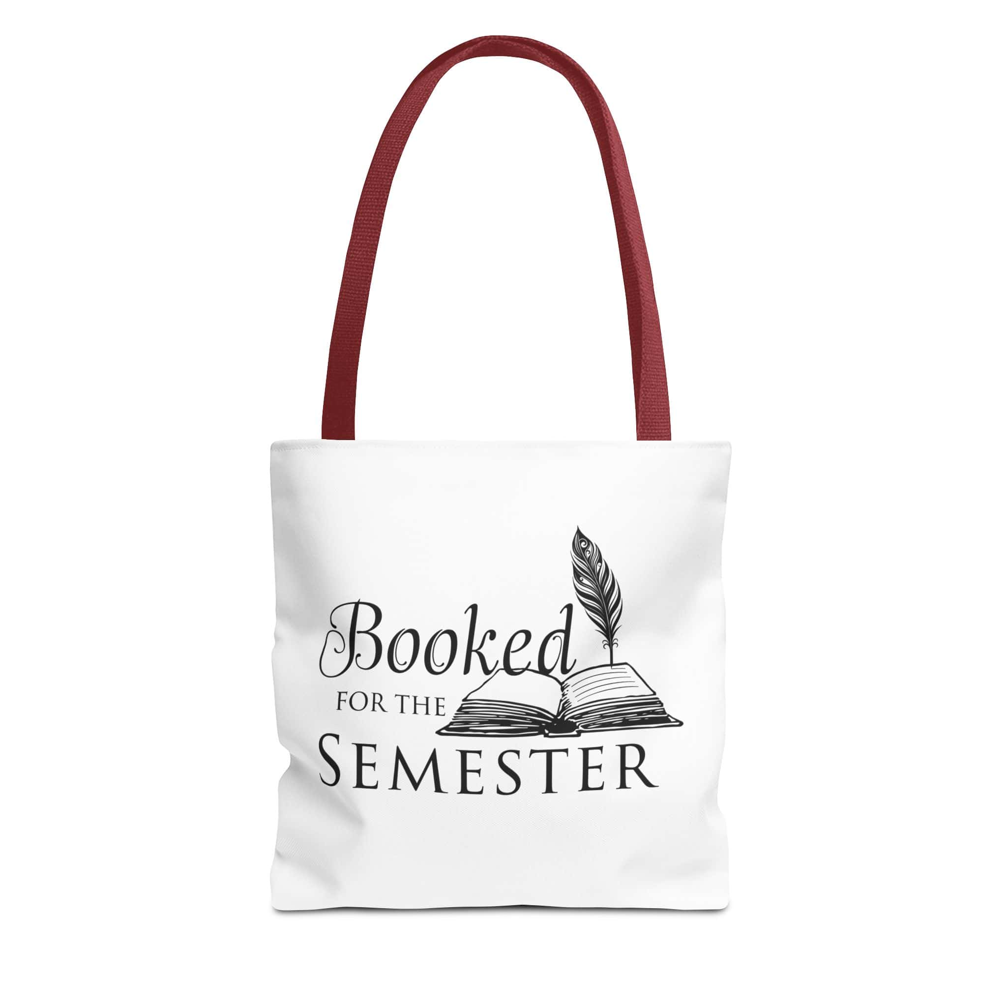 Booked for the Semester | Reusable Bookish Tote Bag for Readers & Students - Image 3