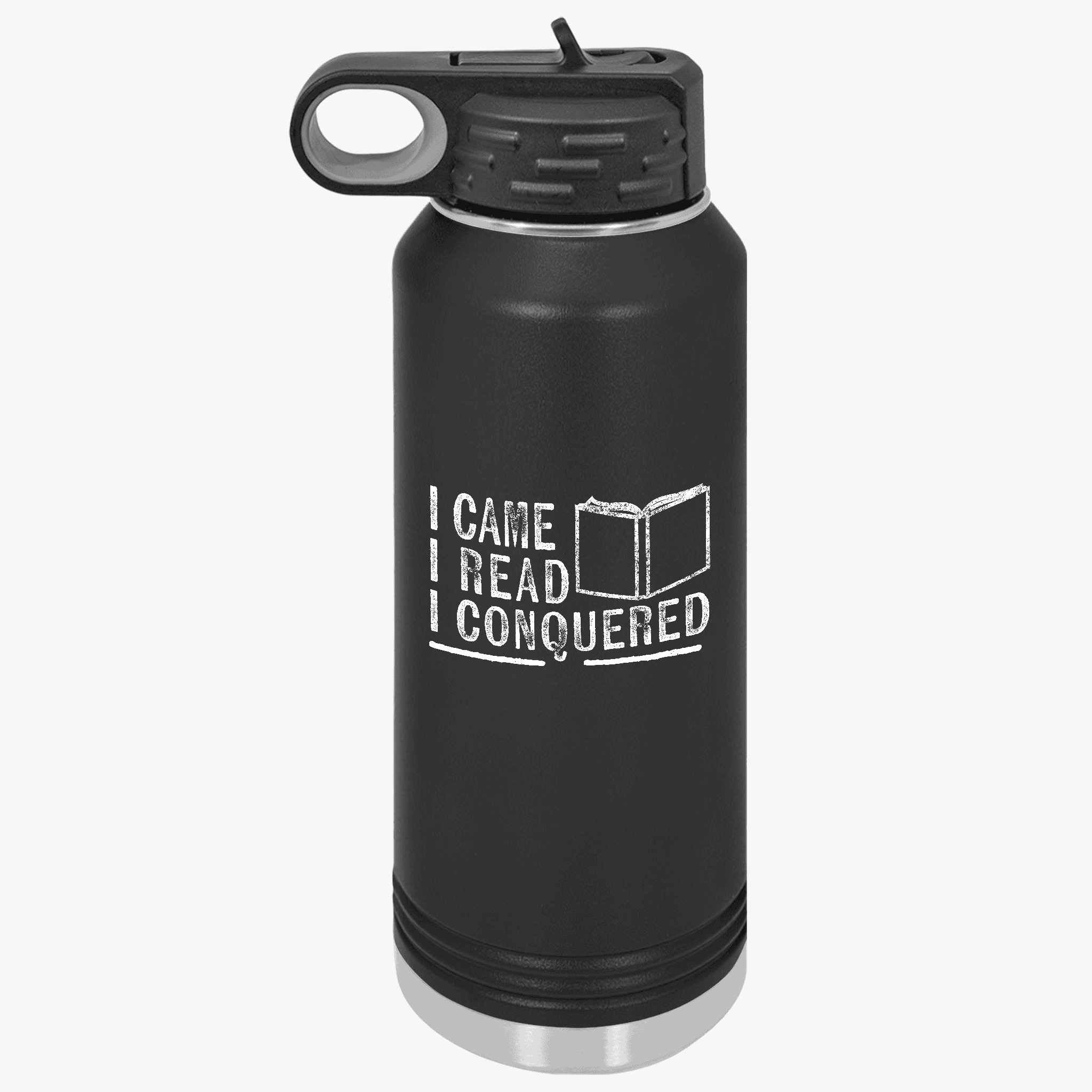 I Came, I Read, I Conquered | Stainless Steel Water Bottle - Image 6