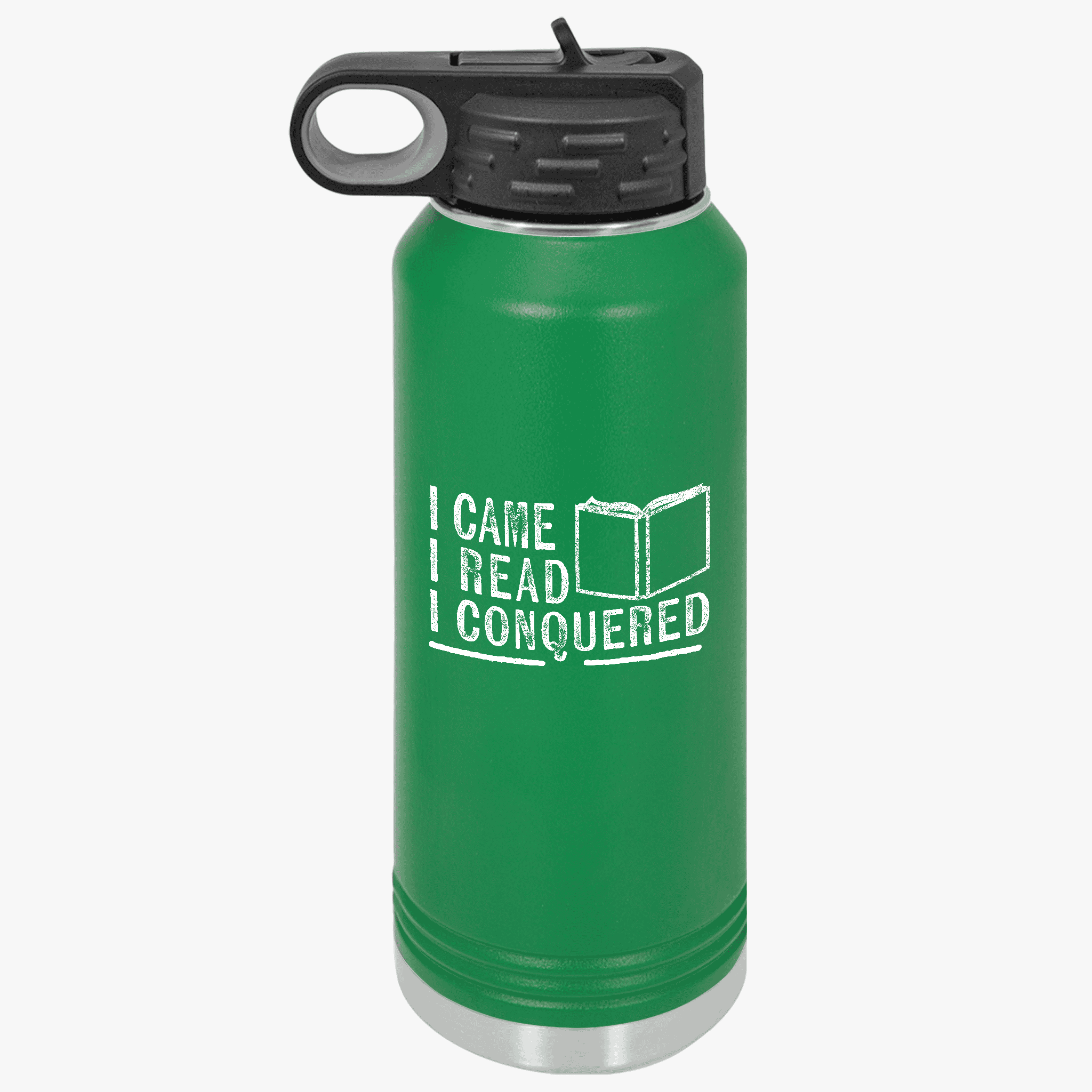 I Came, I Read, I Conquered | Stainless Steel Water Bottle - Image 10