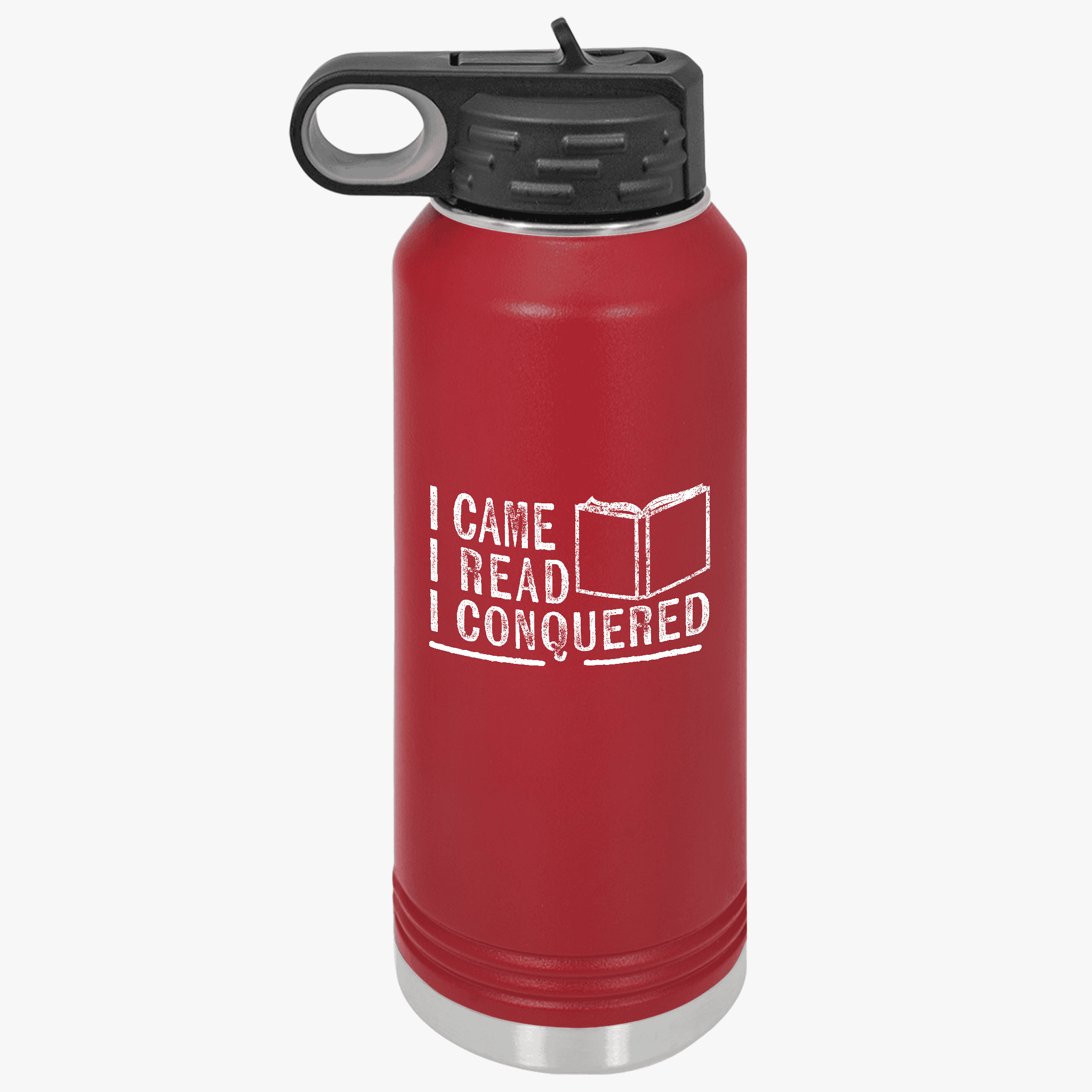 I Came, I Read, I Conquered | Stainless Steel Water Bottle - Image 5