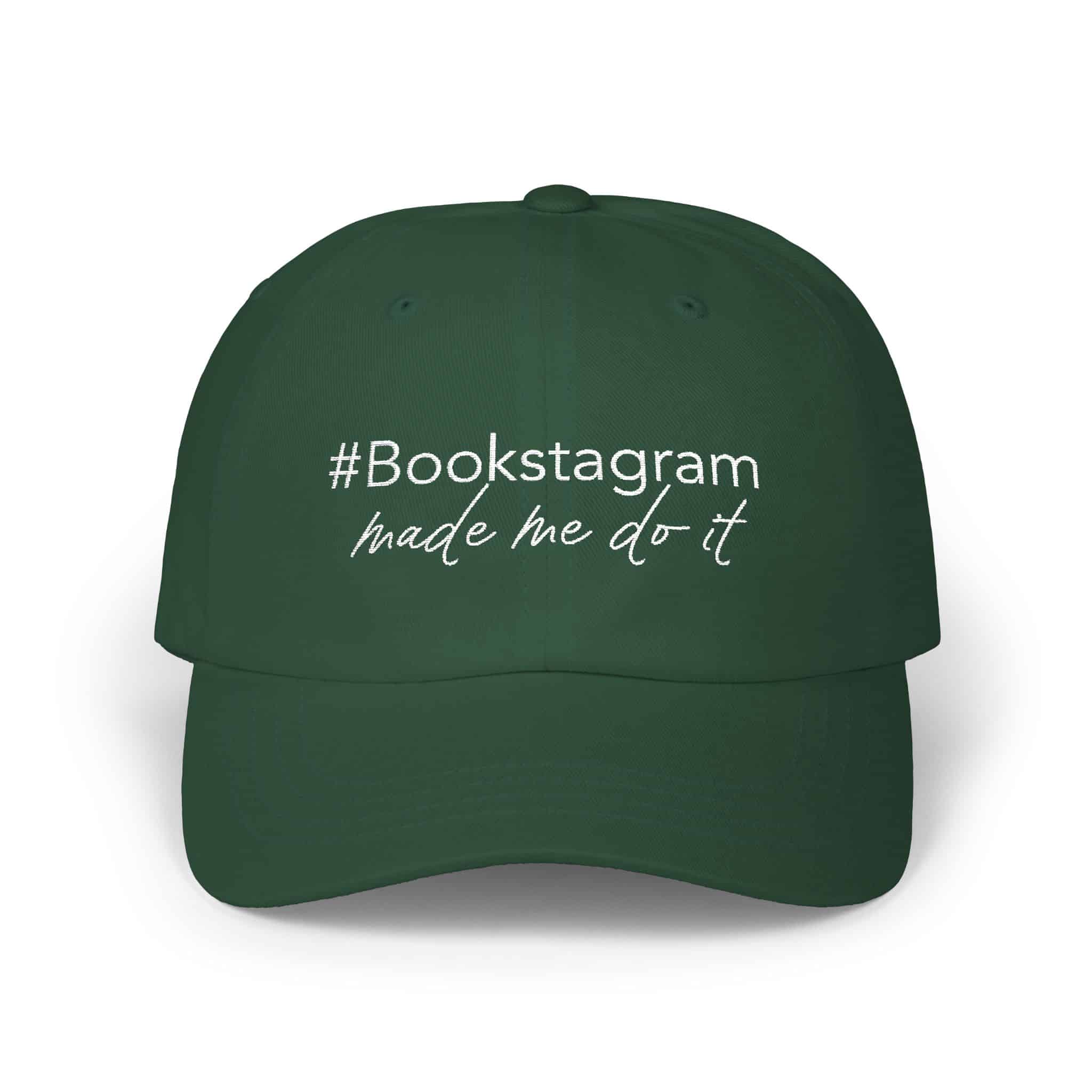 Bookstagram Made Me Do It Hat | Embroidered Aesthetic Cap for Book Lovers - Image 2