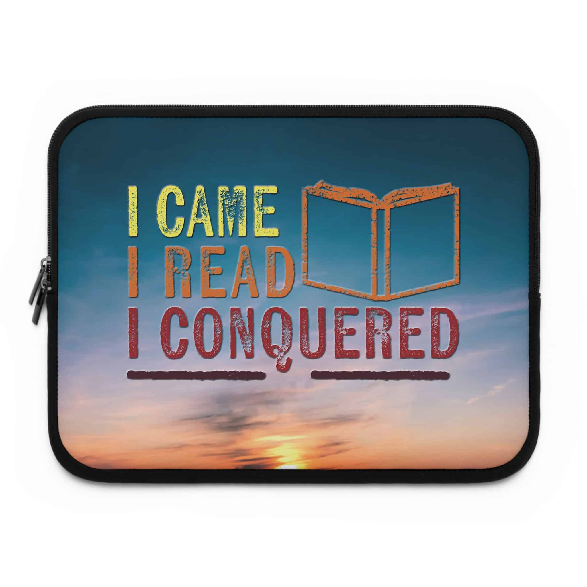 I Came, I Read, I Conquered Laptop Sleeve | Bookish Tech Protection with Style - Image 6