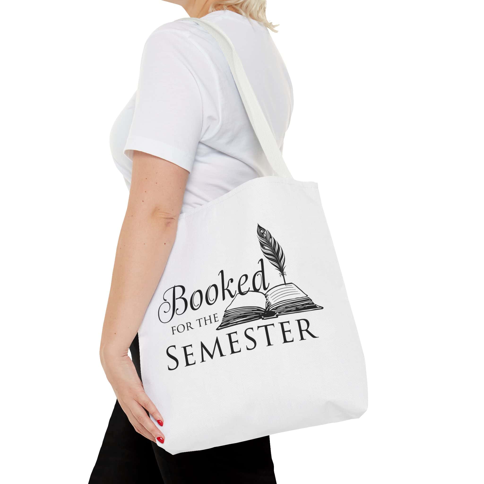 Booked for the Semester | Reusable Bookish Tote Bag for Readers & Students - Image 7