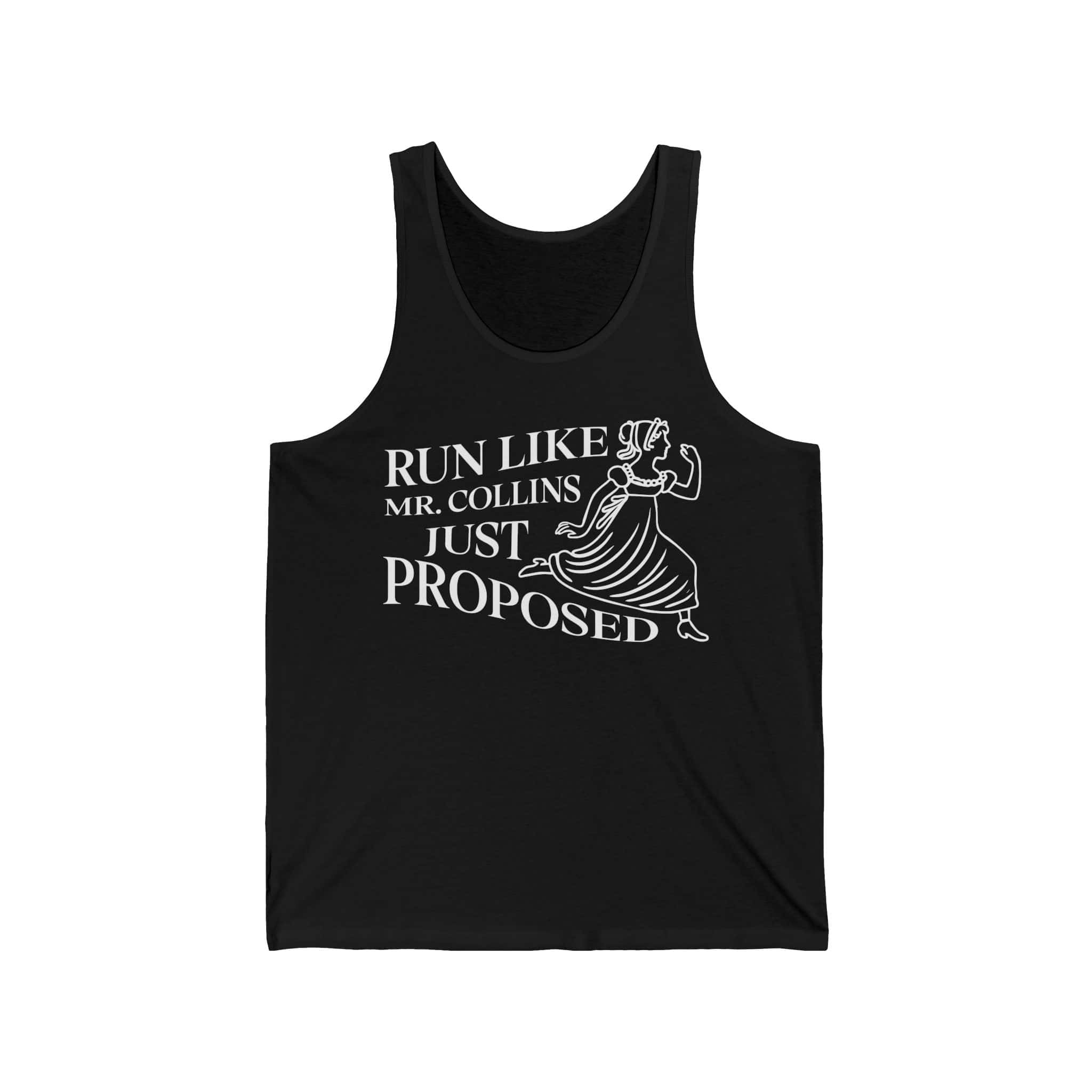 Pride and Prejudice Tank Top | “Run Like Mr. Collins Just Proposed” Funny Literary Top - Image 5