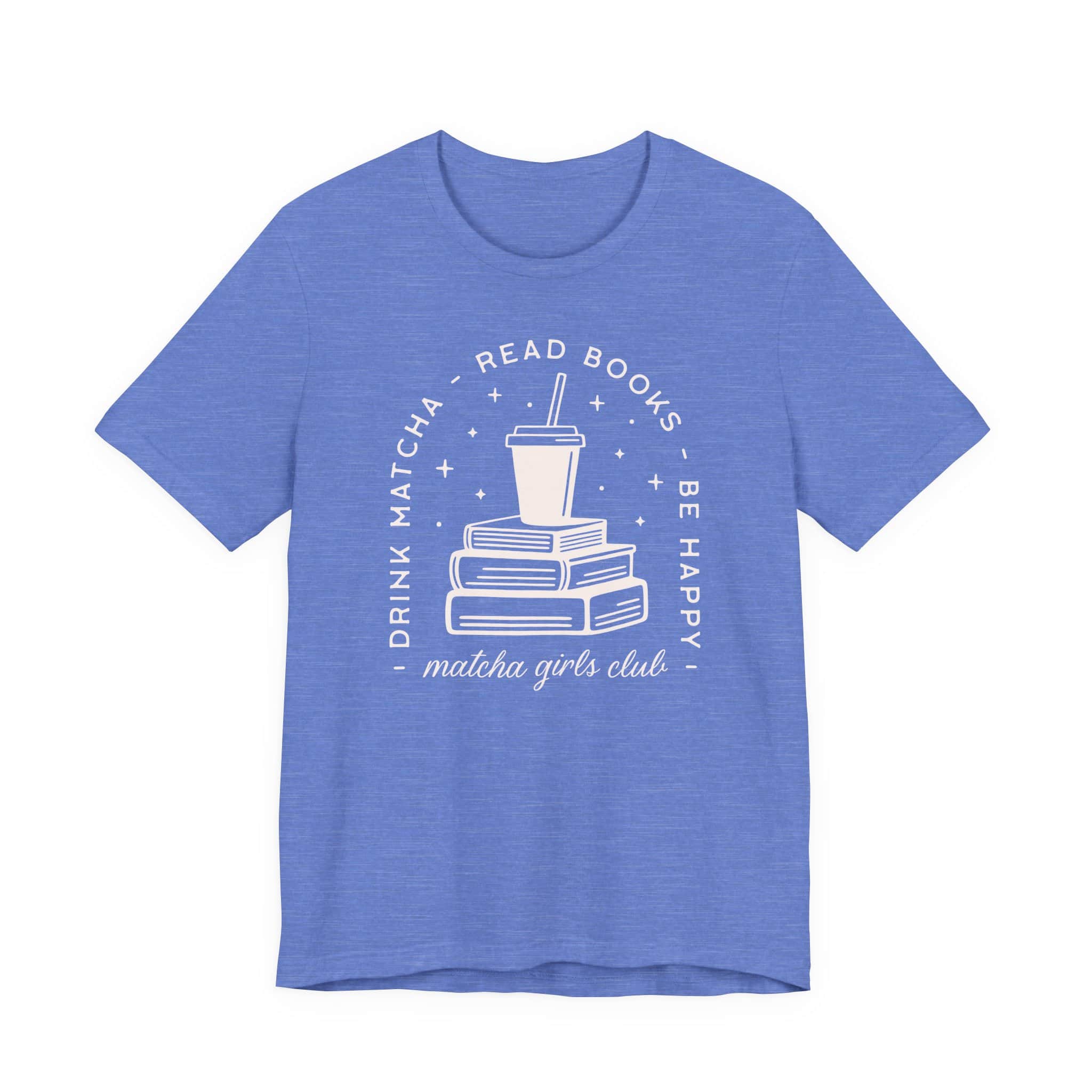 Drink Matcha, Read Books, Be Happy T-Shirt | Matcha Girls Club Book Lover Tee - Image 7