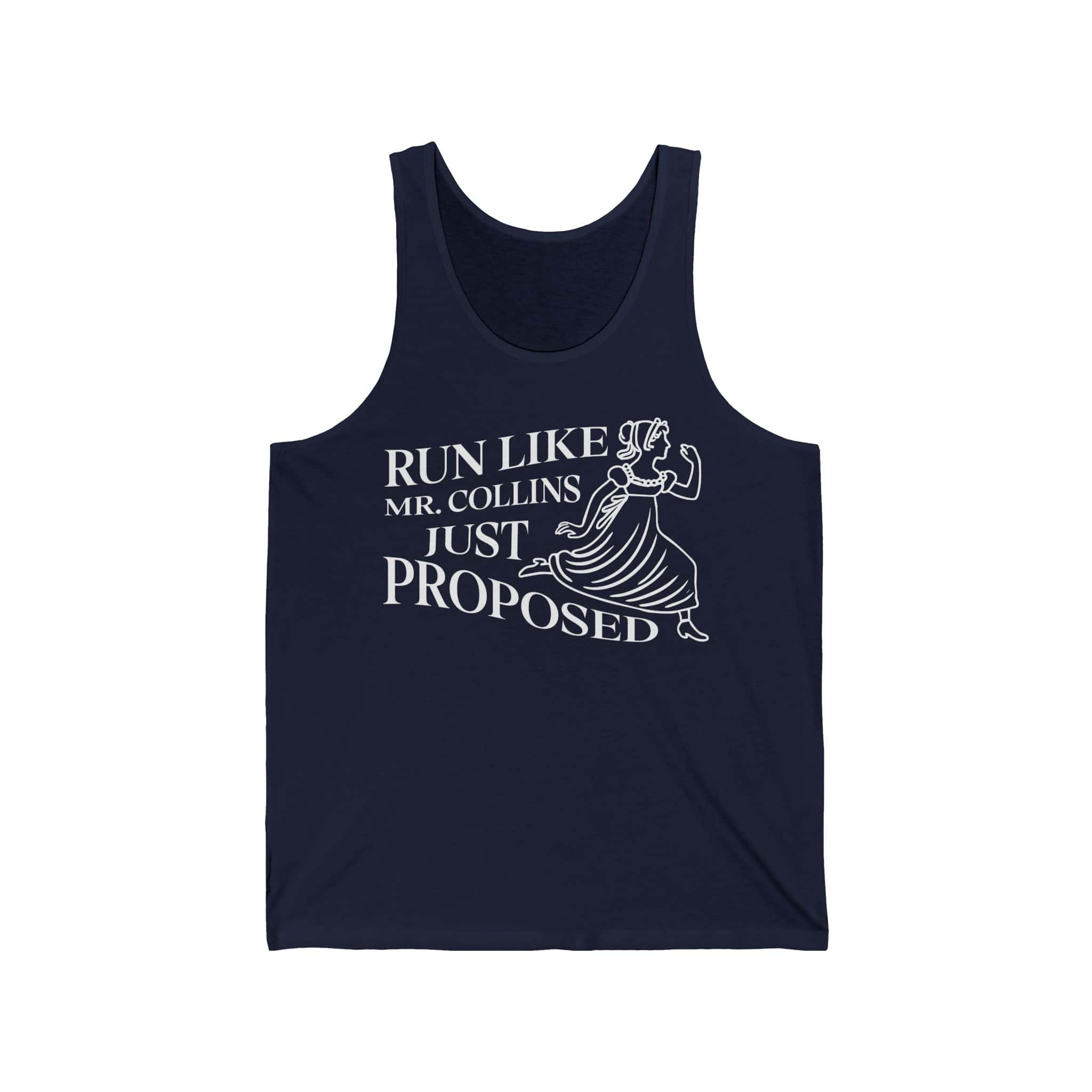 Pride and Prejudice Tank Top | “Run Like Mr. Collins Just Proposed” Funny Literary Top - Image 9