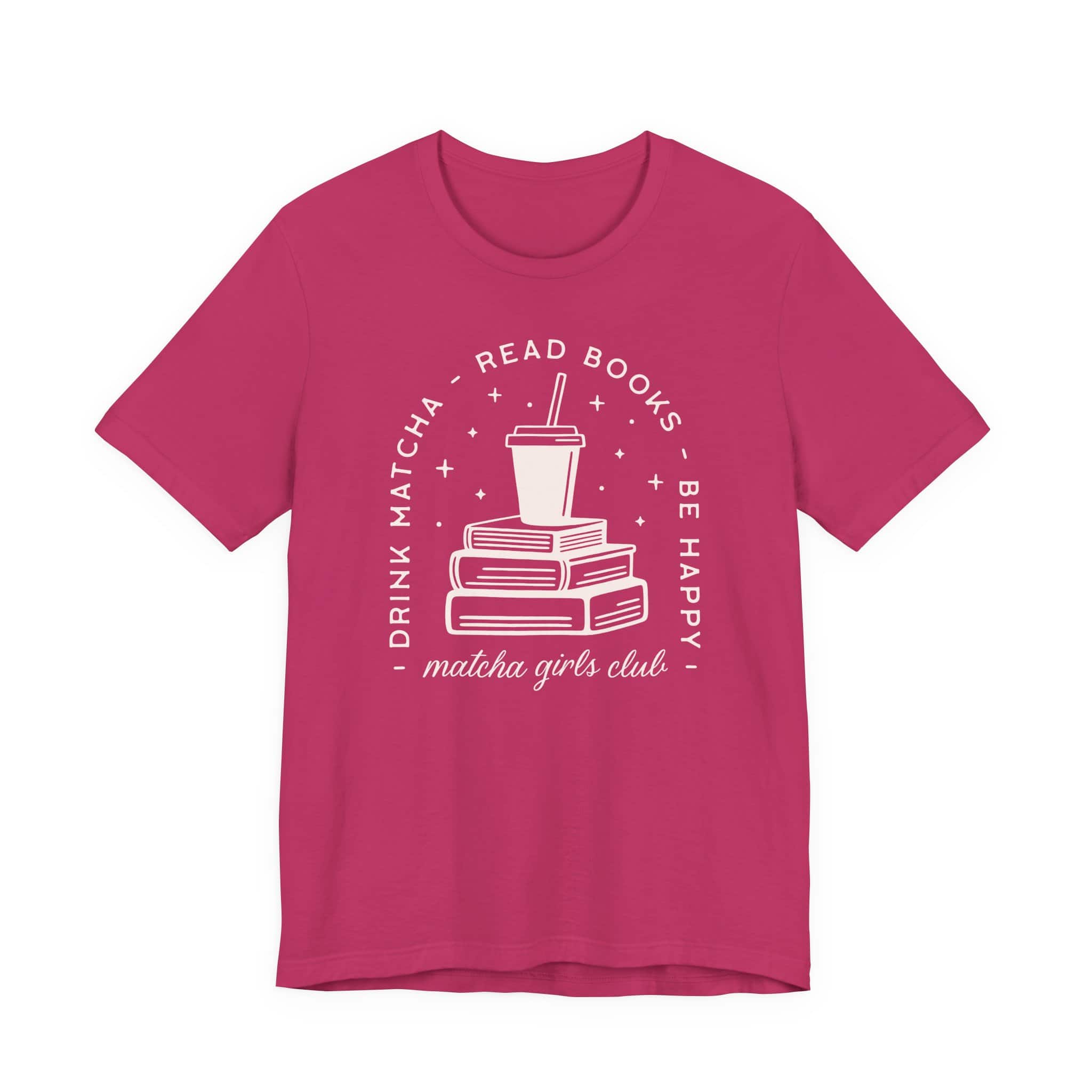 Drink Matcha, Read Books, Be Happy T-Shirt | Matcha Girls Club Book Lover Tee - Image 10