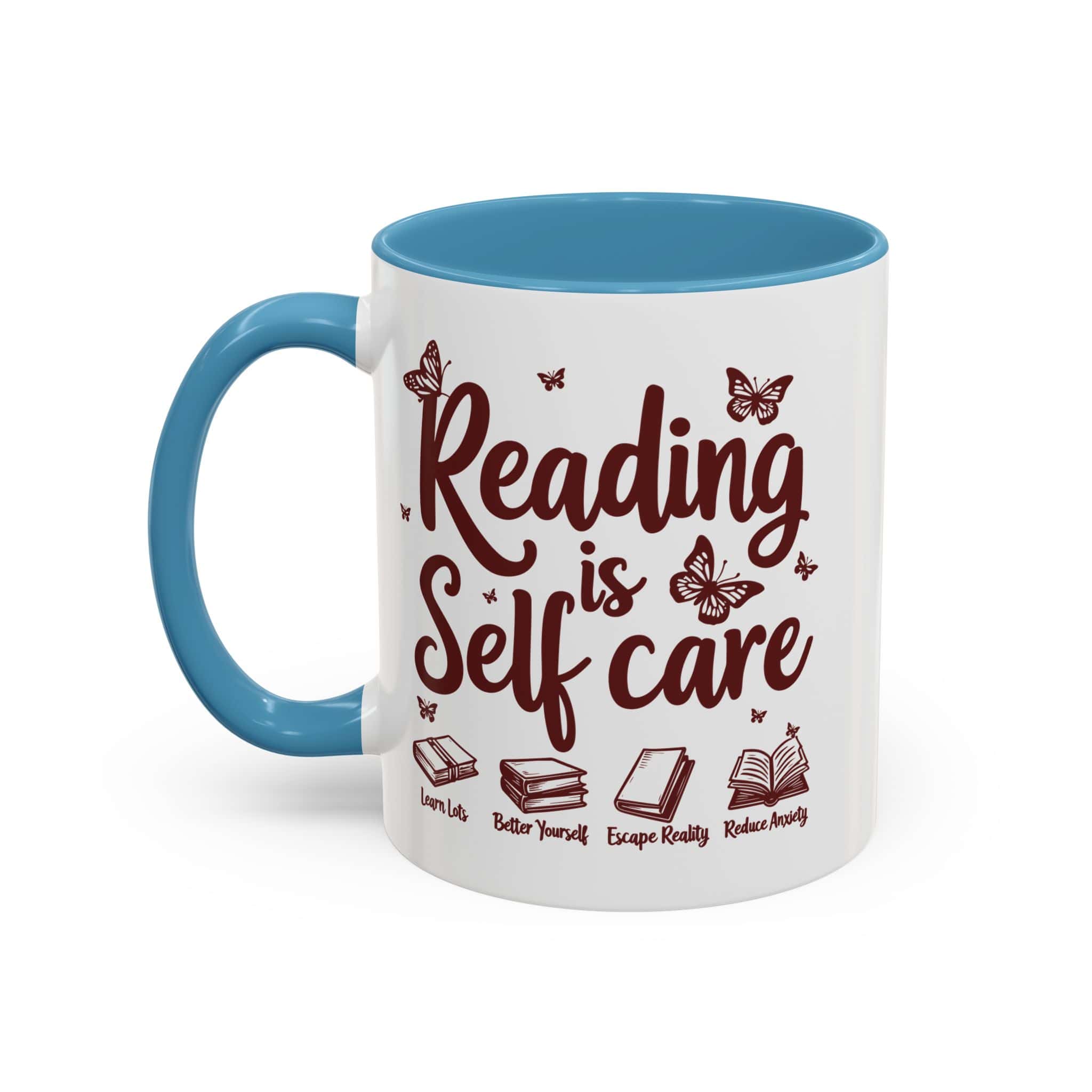 Reading Is Self Care Mug | Book Lover Coffee Mug | Ceramic Accent Mug (11oz, 15oz) - Image 5