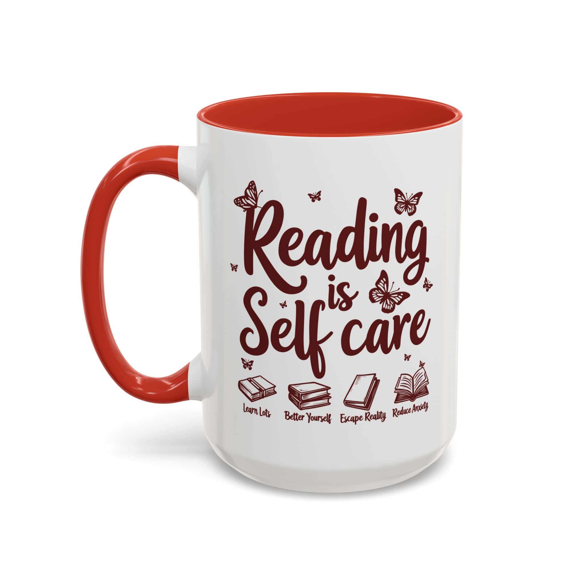 Reading Is Self Care Mug | Book Lover Coffee Mug | Ceramic Accent Mug (11oz, 15oz) - Image 12