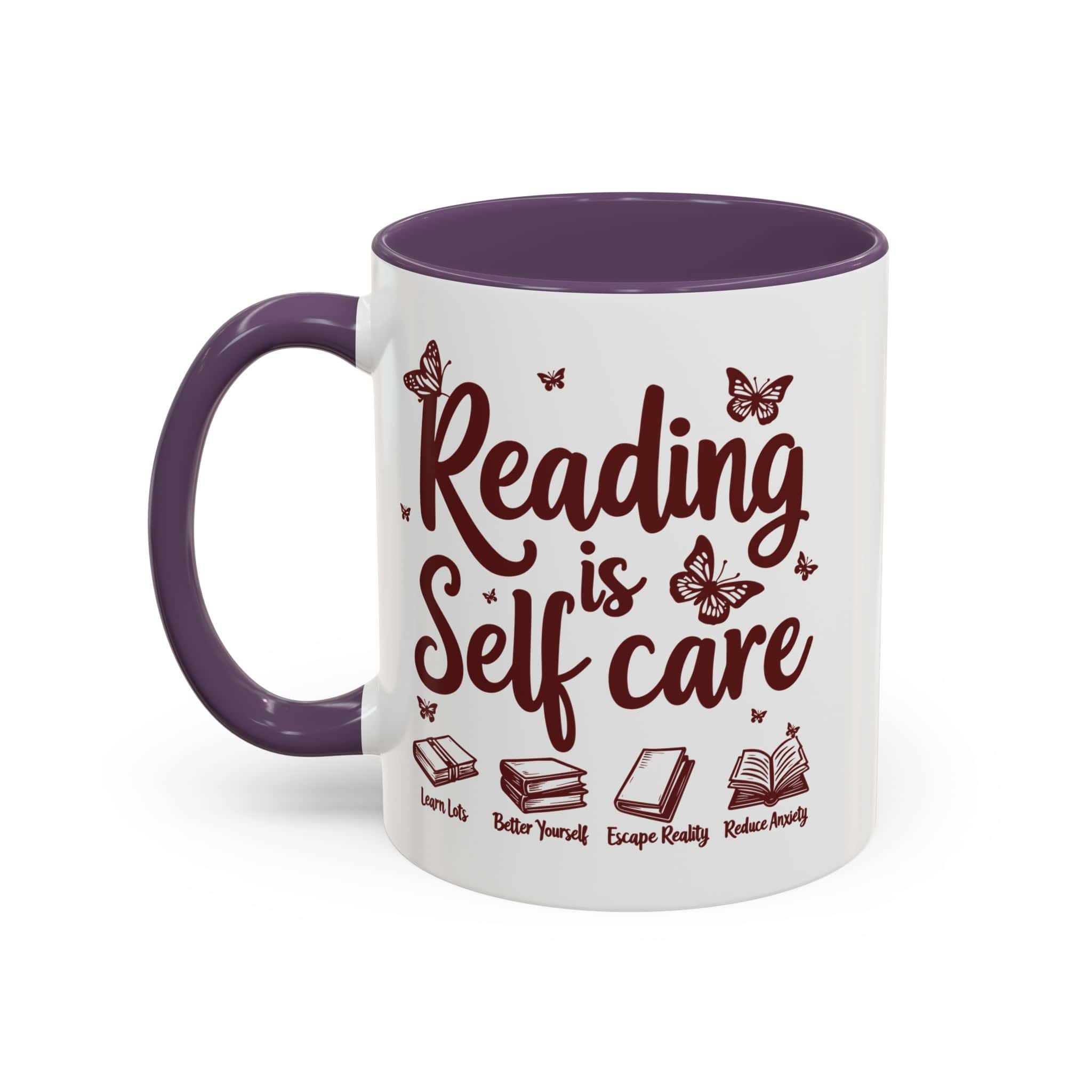 Reading Is Self Care Mug | Book Lover Coffee Mug | Ceramic Accent Mug (11oz, 15oz) - Image 7