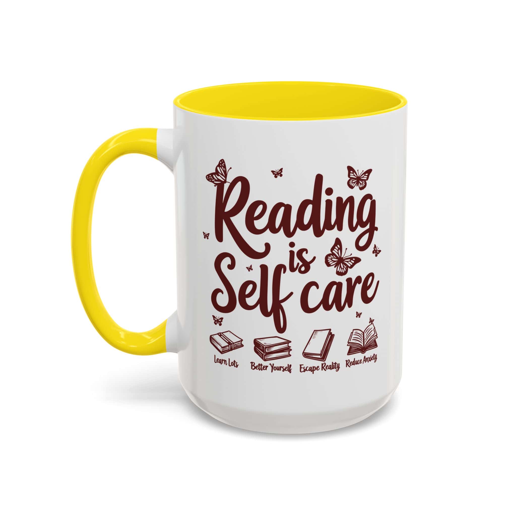 Reading Is Self Care Mug | Book Lover Coffee Mug | Ceramic Accent Mug (11oz, 15oz) - Image 16