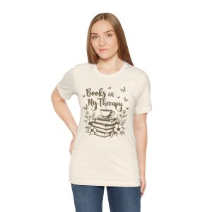 books are my therapy shirt funny book lover tee