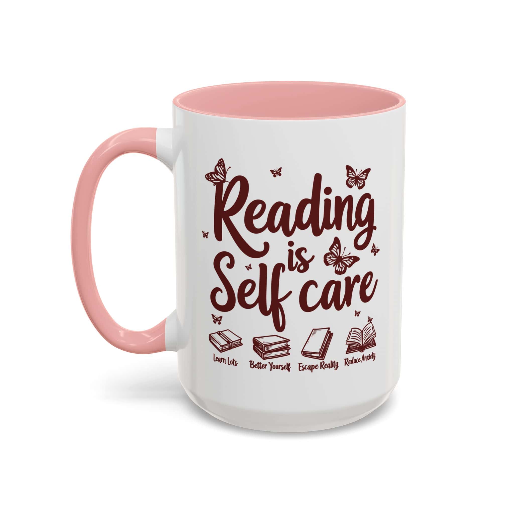 Reading Is Self Care Mug | Book Lover Coffee Mug | Ceramic Accent Mug (11oz, 15oz) - Image 11