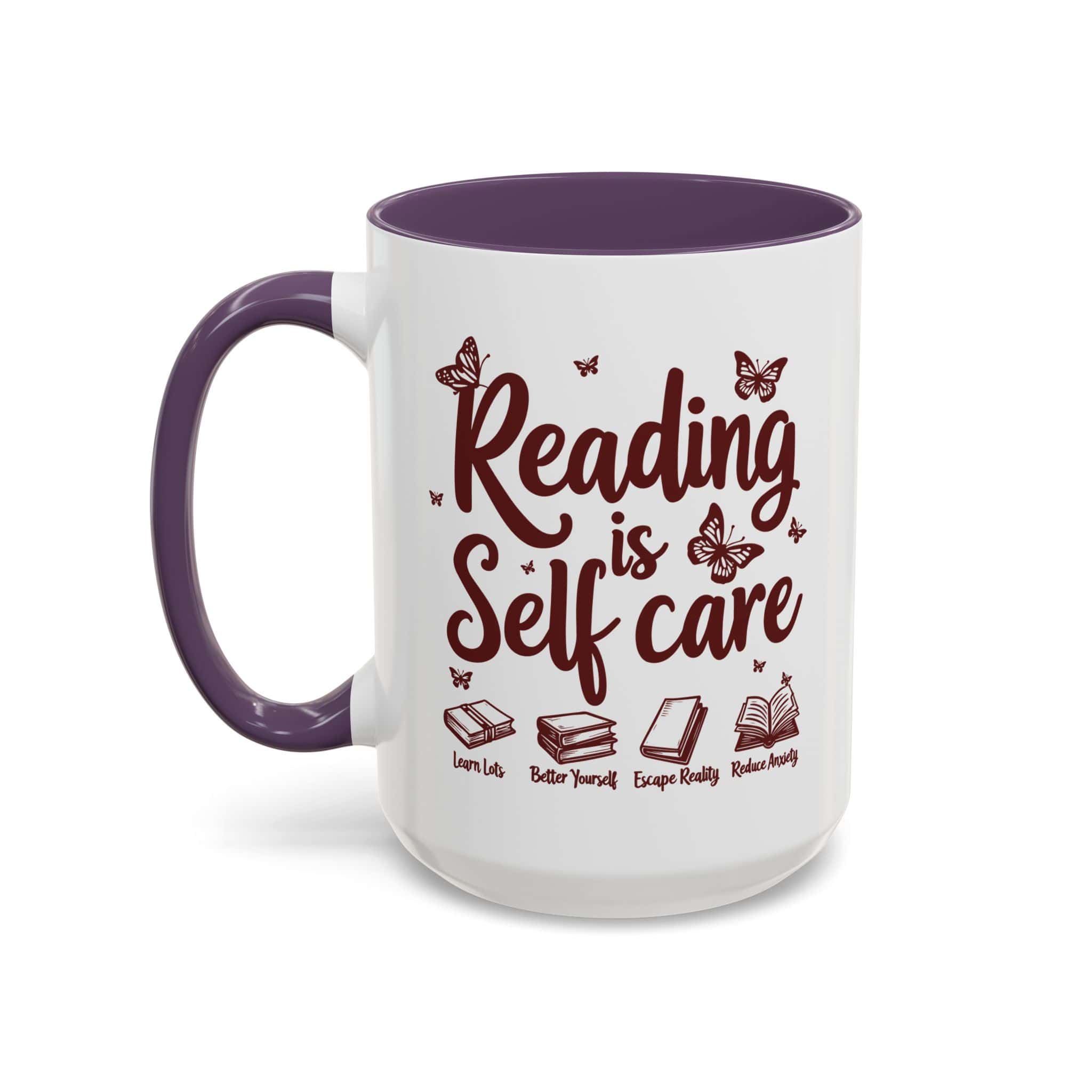 Reading Is Self Care Mug | Book Lover Coffee Mug | Ceramic Accent Mug (11oz, 15oz) - Image 15