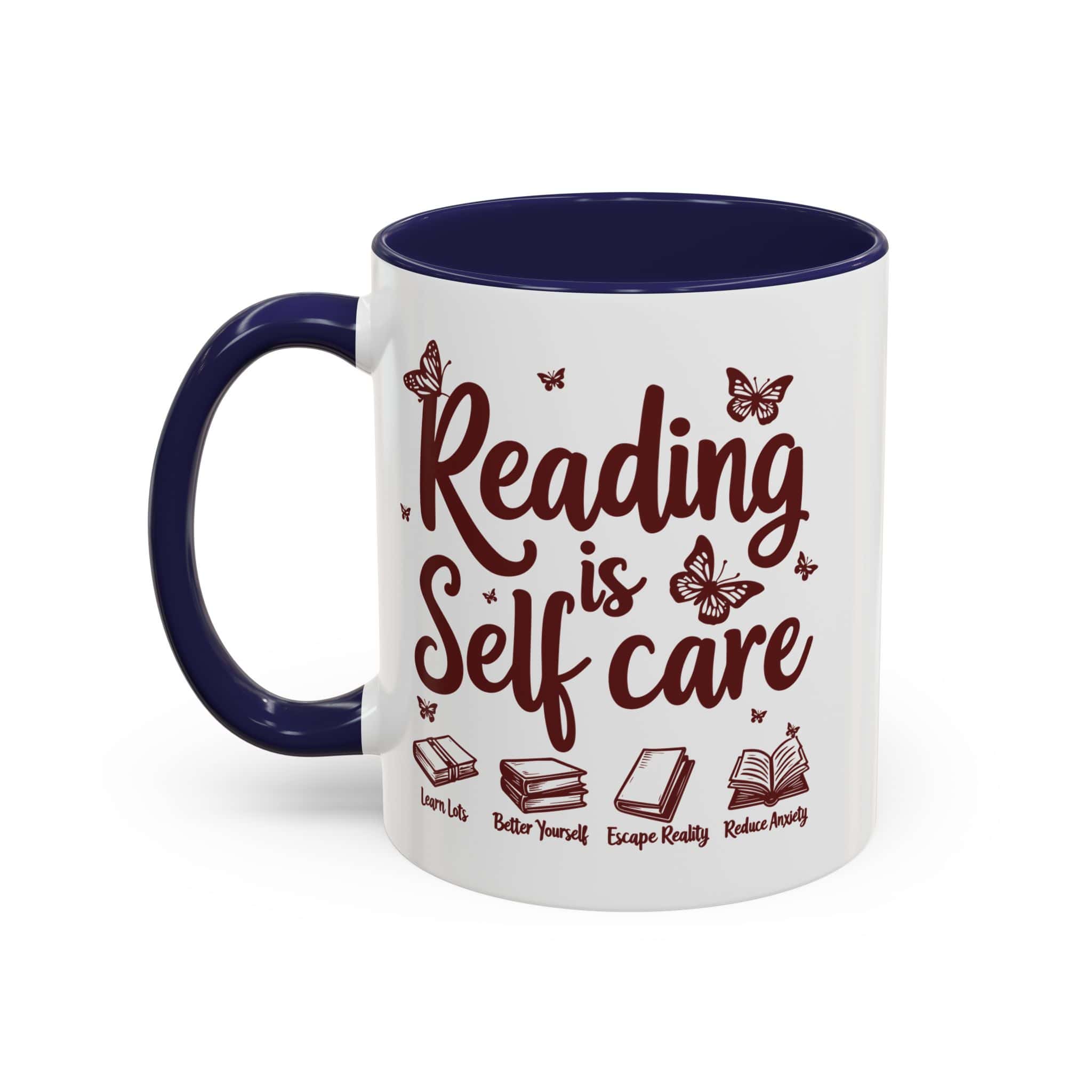Reading Is Self Care Mug | Book Lover Coffee Mug | Ceramic Accent Mug (11oz, 15oz) - Image 3