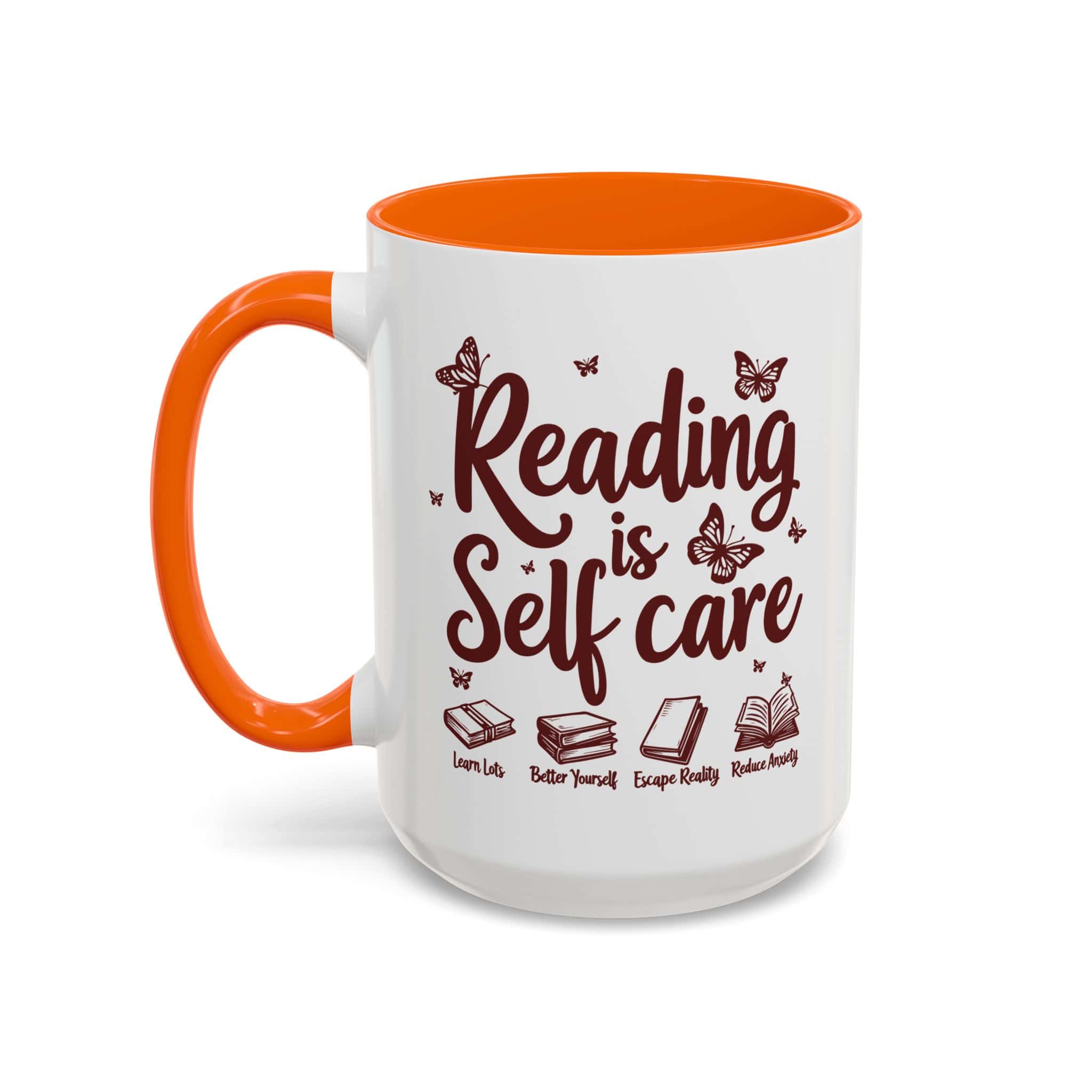 Reading Is Self Care Mug | Book Lover Coffee Mug | Ceramic Accent Mug (11oz, 15oz) - Image 14
