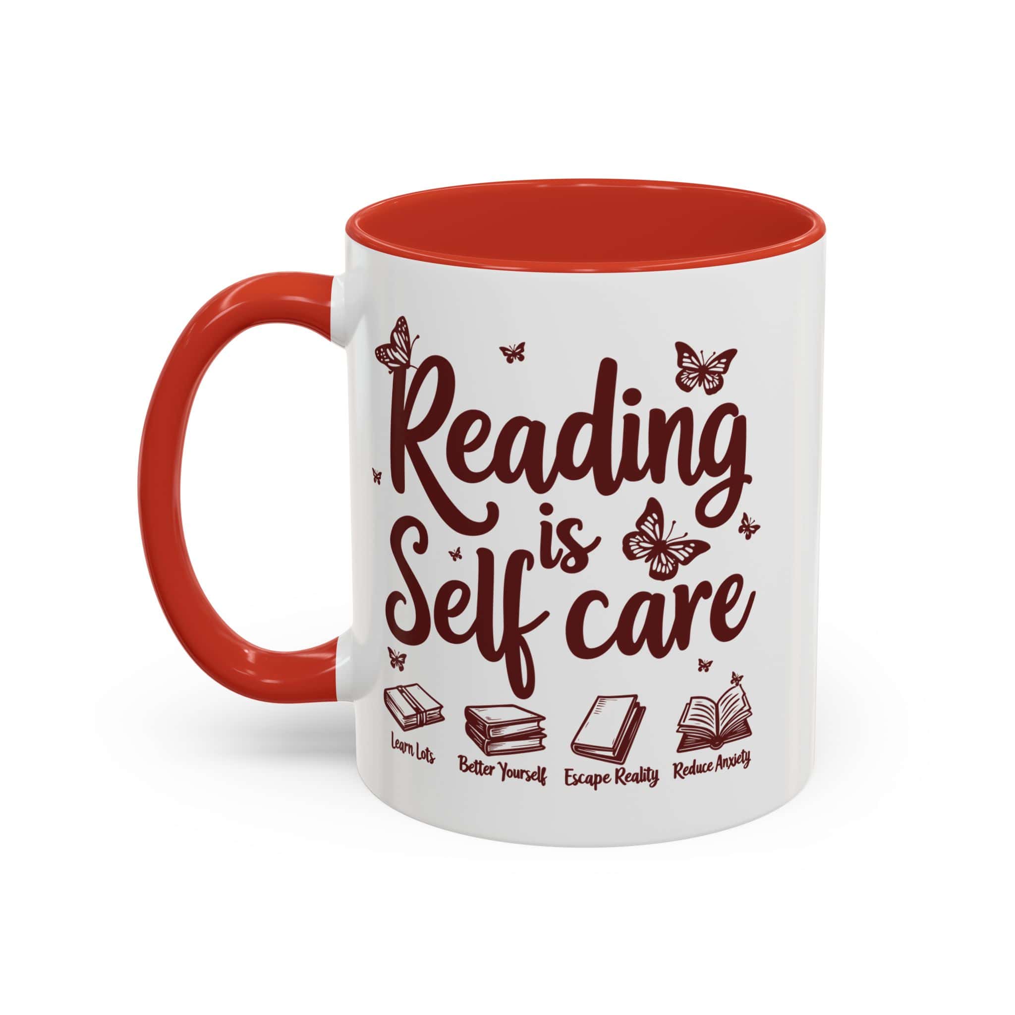 Reading Is Self Care Mug | Book Lover Coffee Mug | Ceramic Accent Mug (11oz, 15oz) - Image 2