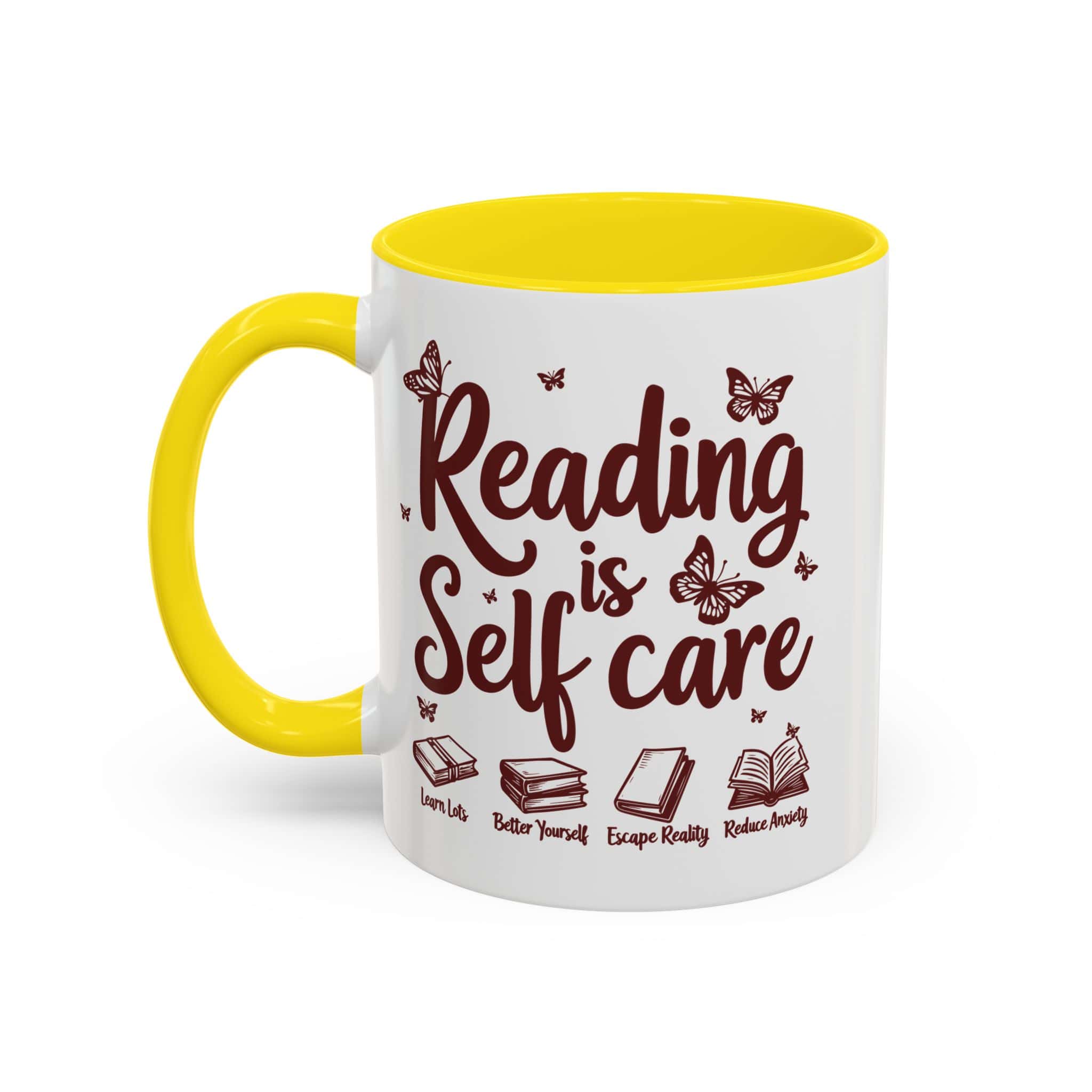 Reading Is Self Care Mug | Book Lover Coffee Mug | Ceramic Accent Mug (11oz, 15oz) - Image 8