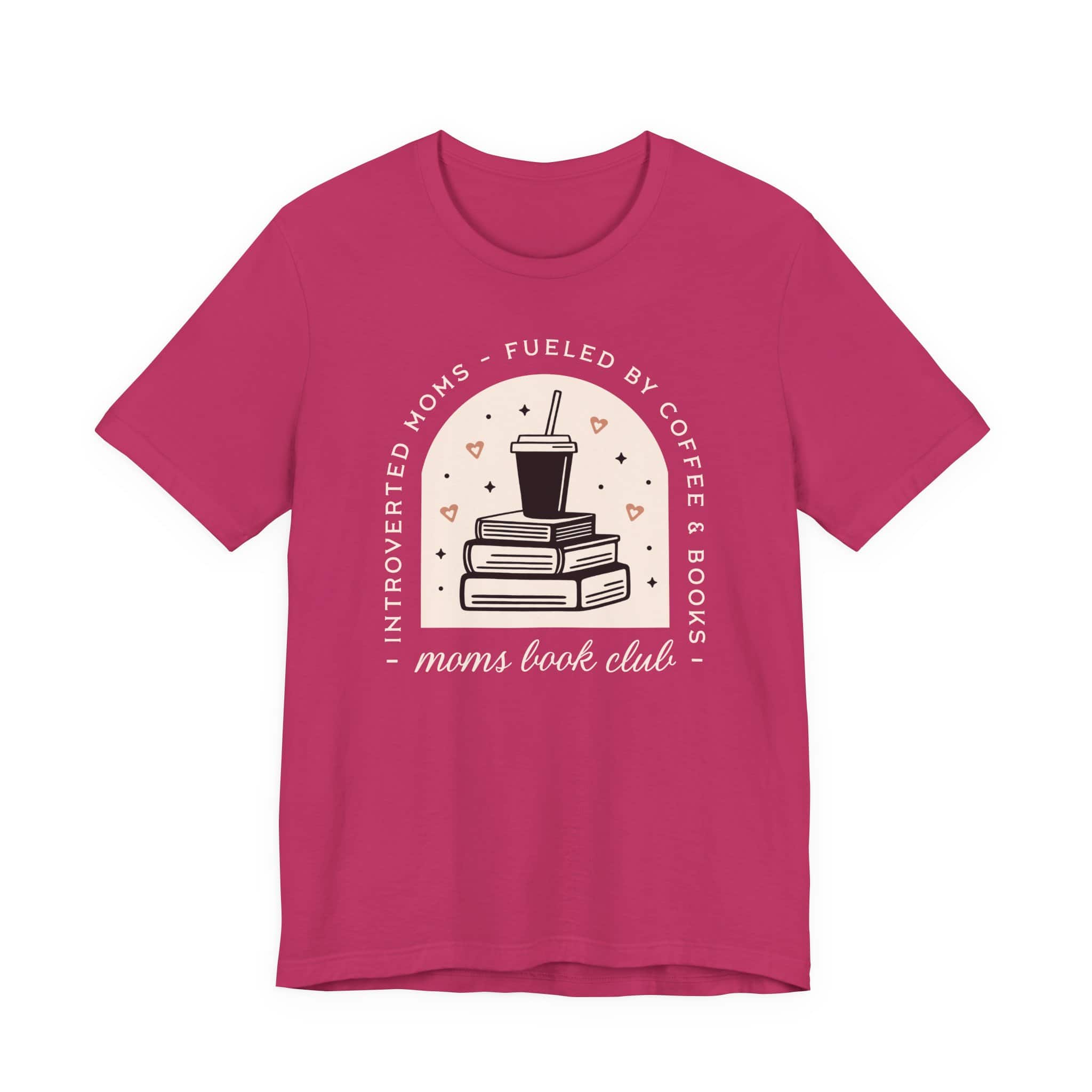 Introverted Moms Fueled by Coffee & Books | Mom Book Club Tee - Image 8