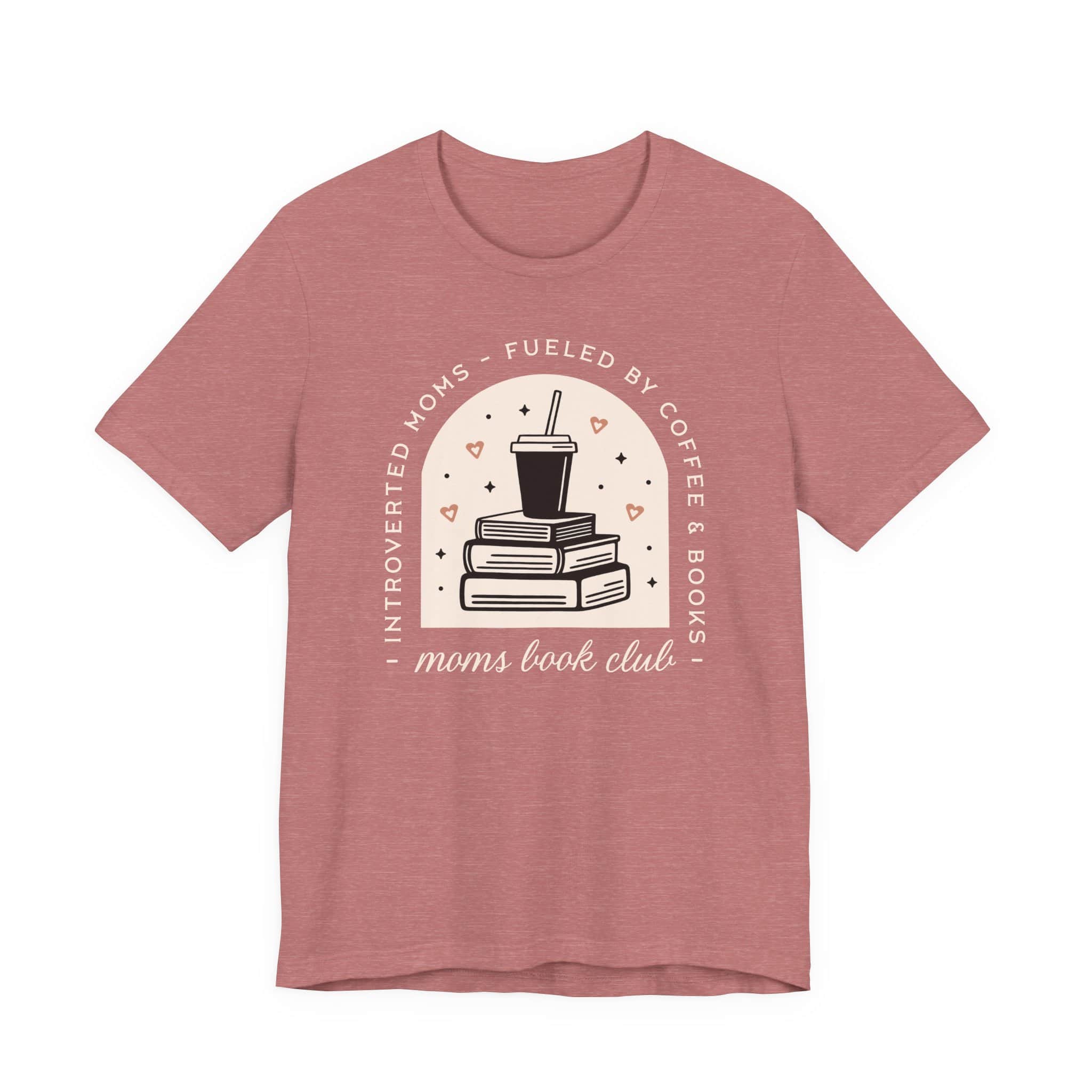 Introverted Moms Fueled by Coffee & Books | Mom Book Club Tee - Image 6