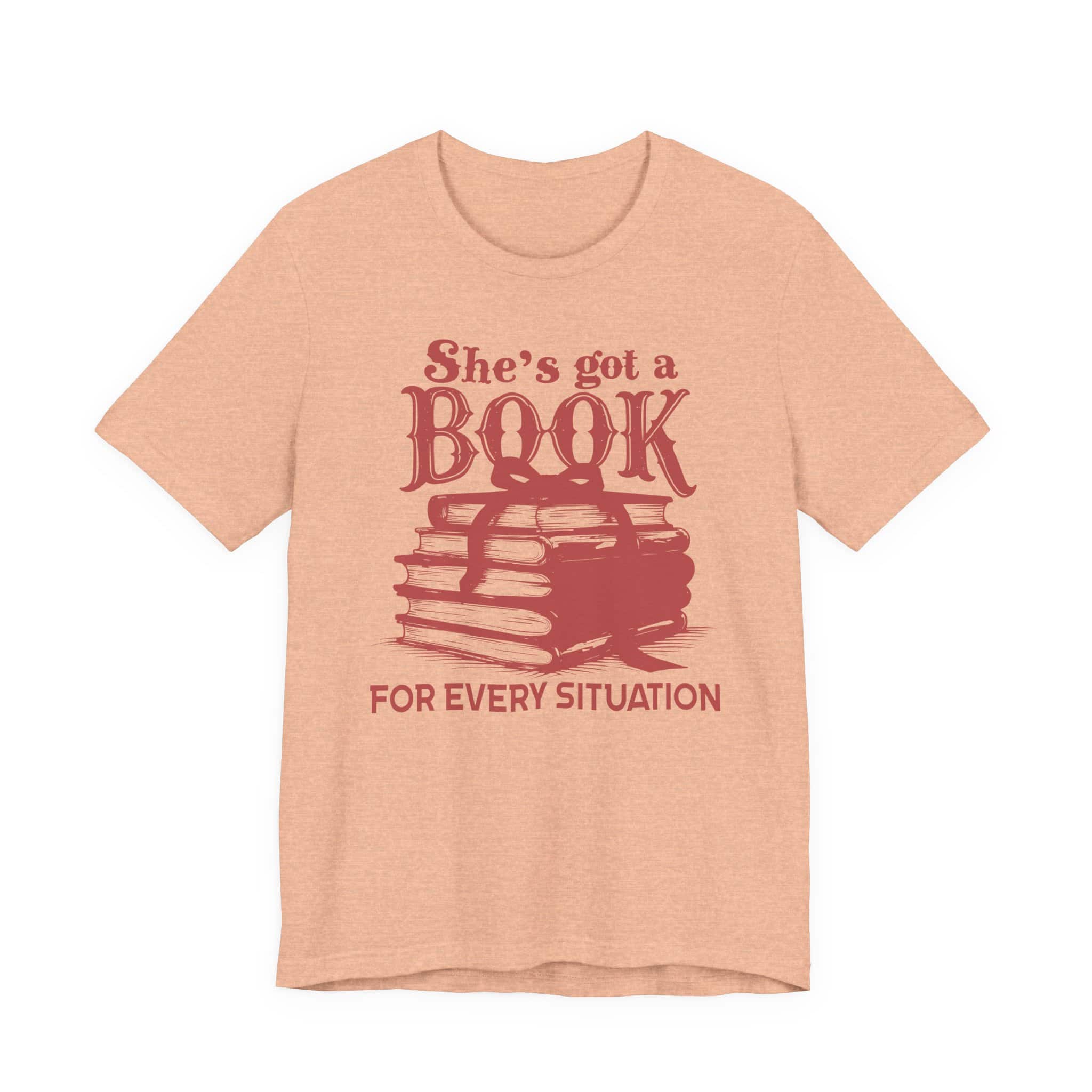 She's Got a Book for Every Situation | Bookish Unisex Tee - Image 6