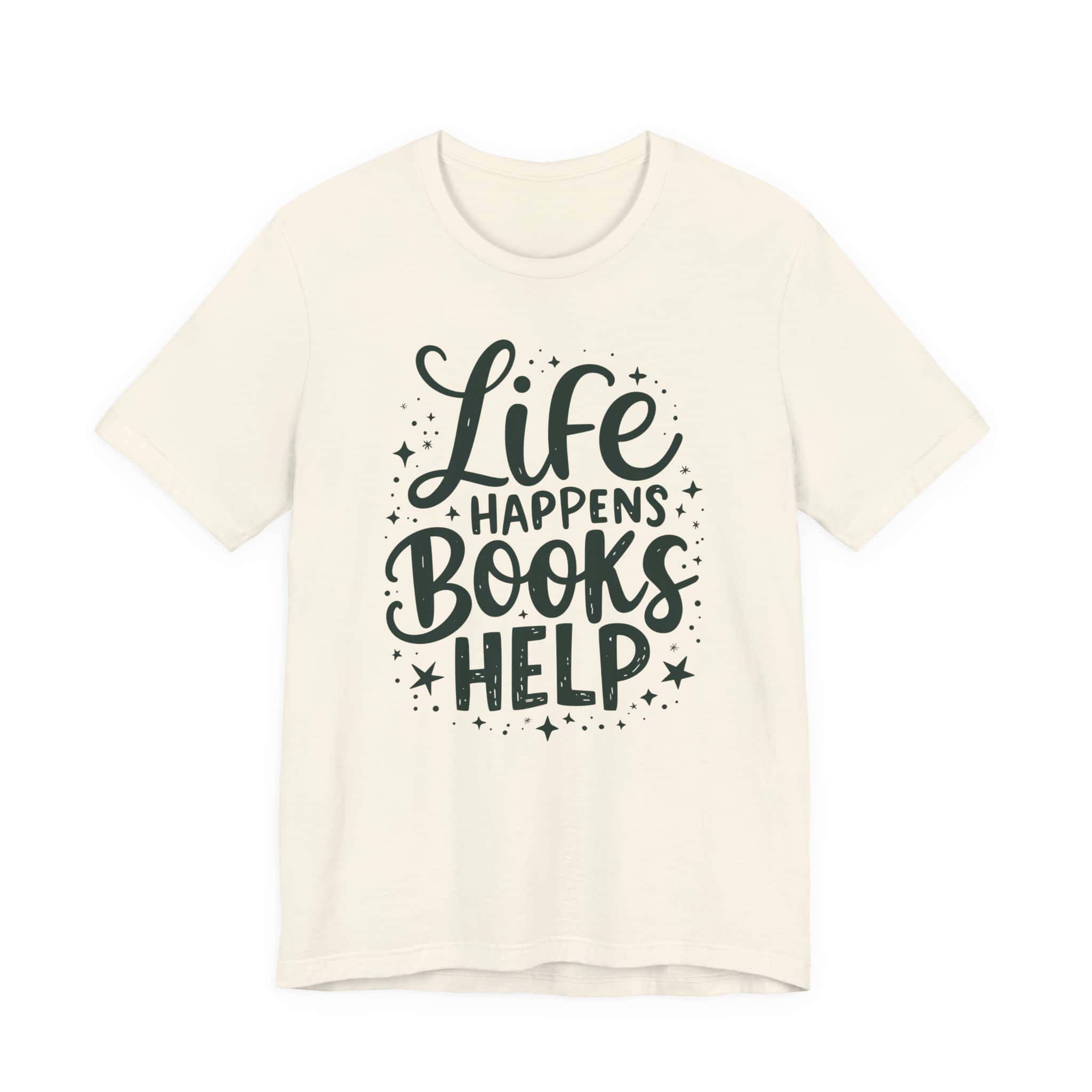 Life Happens Books Help | Bookish Unisex Tee - Image 4