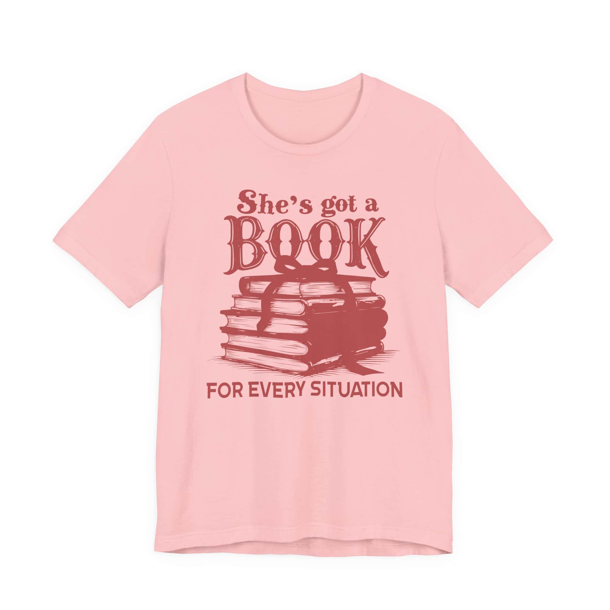 She's Got a Book for Every Situation | Bookish Unisex Tee - Image 5