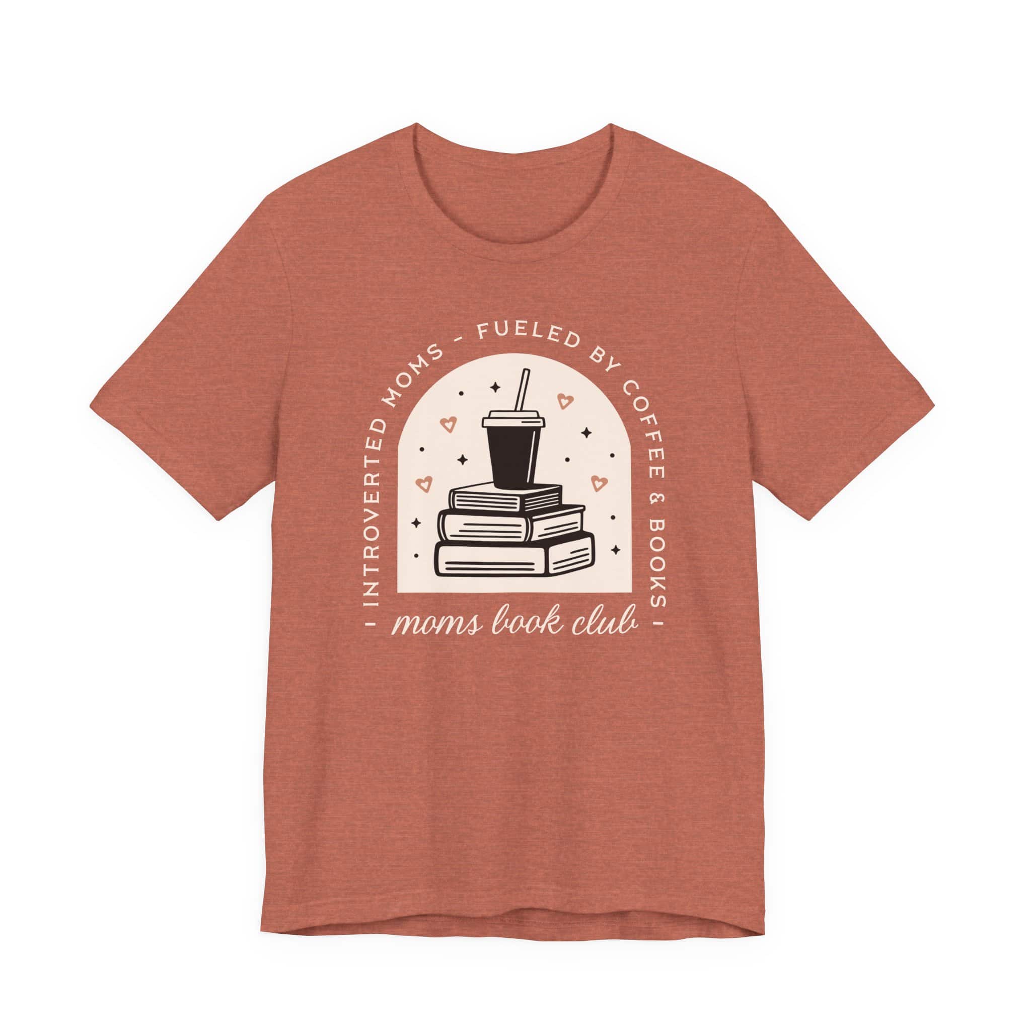 Introverted Moms Fueled by Coffee & Books | Mom Book Club Tee - Image 7
