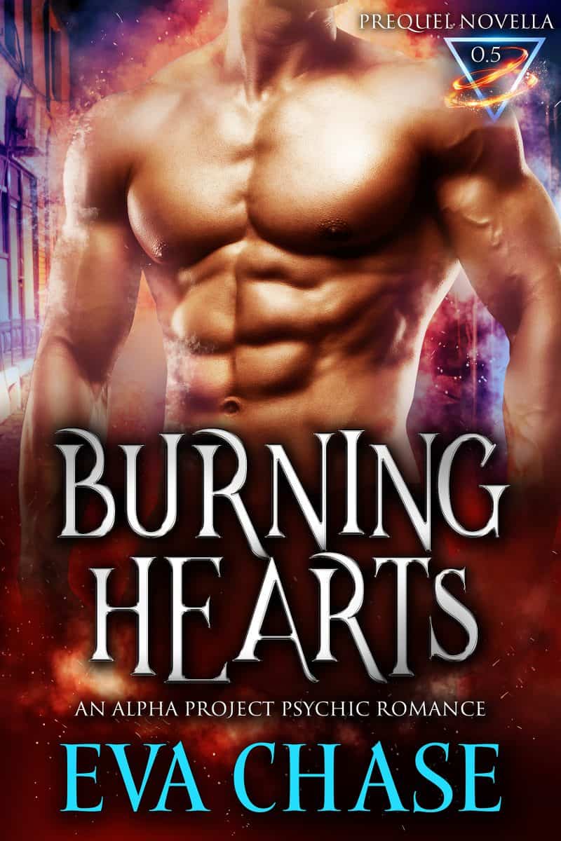Cover for Burning Hearts: An Alpha Project Psychic Romance Prequel Novella