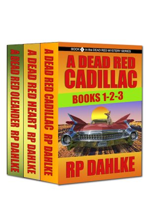Cover for The Dead Red Mystery series books 1-2-3