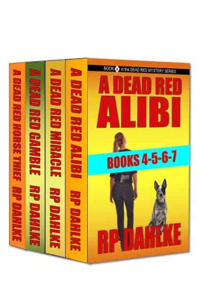 Cover for The Dead Red Mystery series books 4-5-6-7
