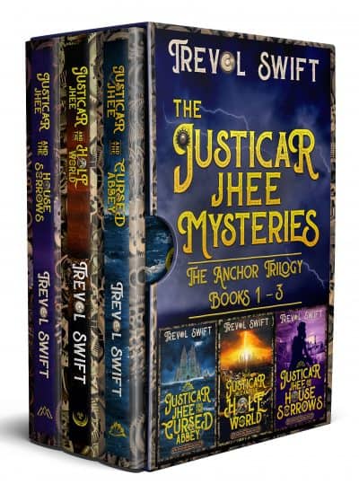 Cover for The Justicar Jhee Mysteries, Anchor Trilogy